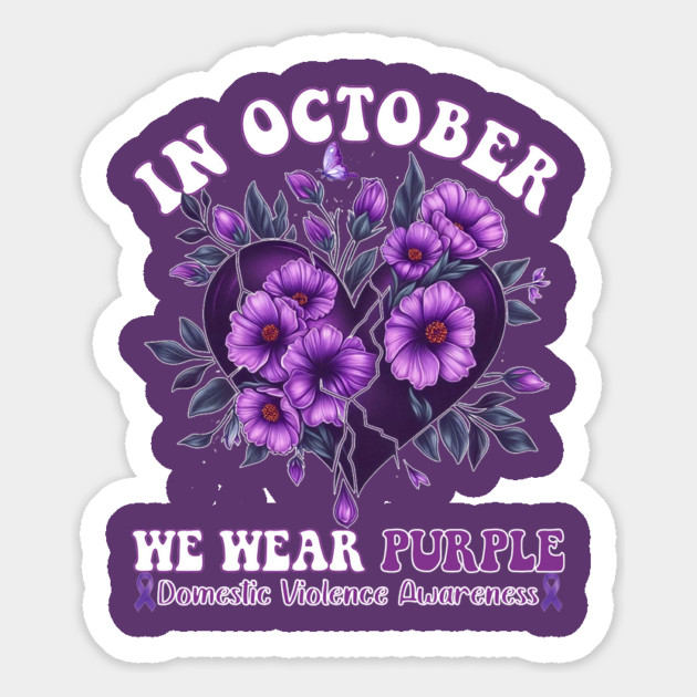 In October We Wear Purple Magnet by JessArty