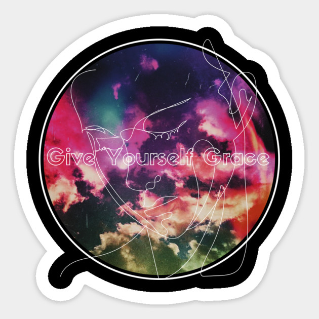 Give Yourself Grace Sticker by casualteesinc