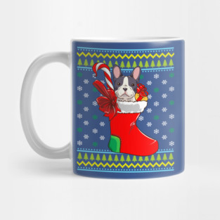 Bulldog Ugly Christmas Sweater Mug