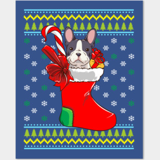 Bulldog Ugly Christmas Sweater Posters and Art