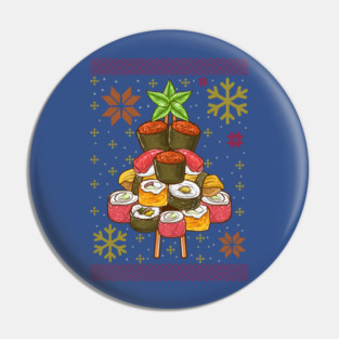 Sushi Ugly Christmas Tree Pin