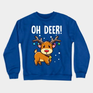 Oh Deer! Christmas Kawaii Deer Crewneck Sweatshirt