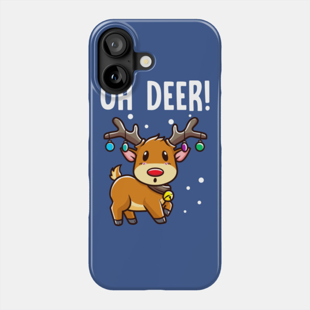 Oh Deer! Christmas Kawaii Deer Phone Case by creative