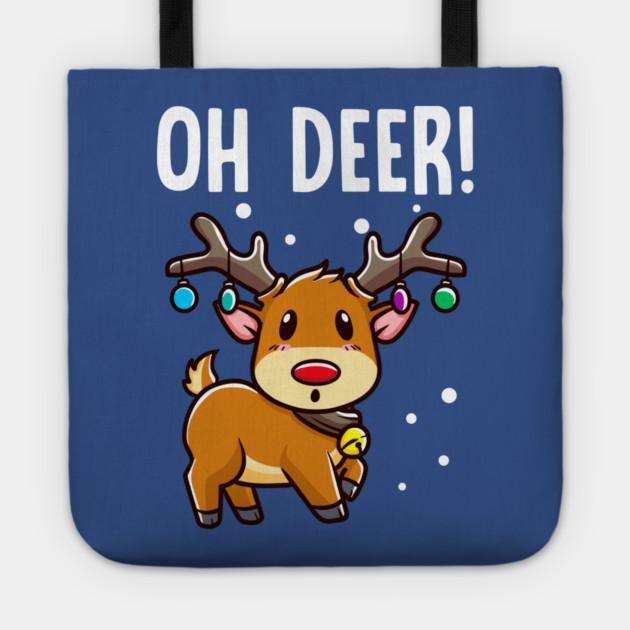 Oh Deer! Christmas Kawaii Deer Tote by creative