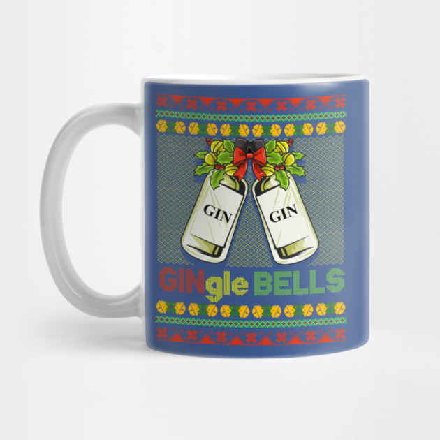 Gin-gle Bells Ugly Christmas Sweater by creative
