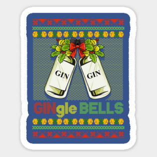Gin-gle Bells Ugly Christmas Sweater Magnet