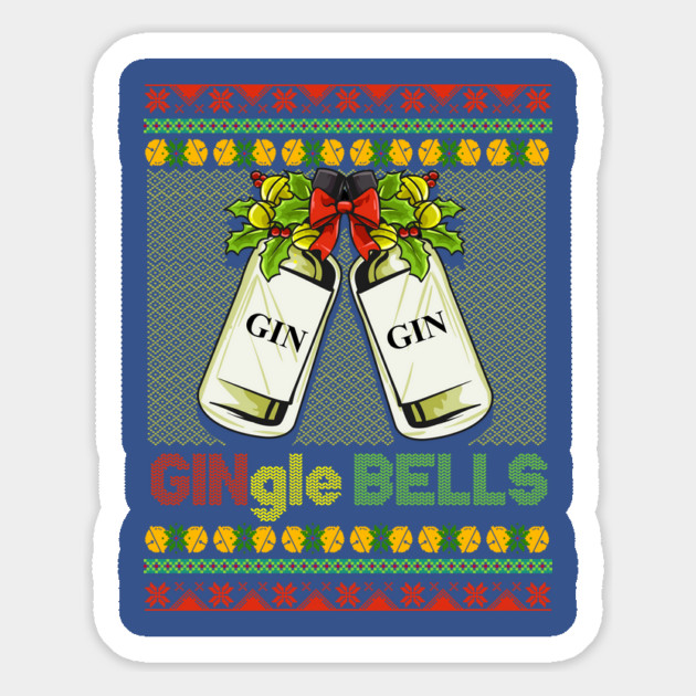 Gin-gle Bells Ugly Christmas Sweater Magnet by creative