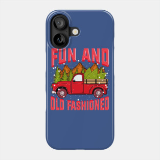 Fun Old fashioned Christmas Retro Vintage Truck Funny Phone Case