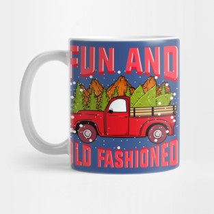 Fun Old fashioned Christmas Retro Vintage Truck Funny Mug