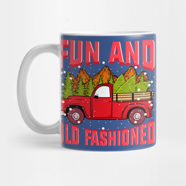 Fun Old fashioned Christmas Retro Vintage Truck Funny by creative