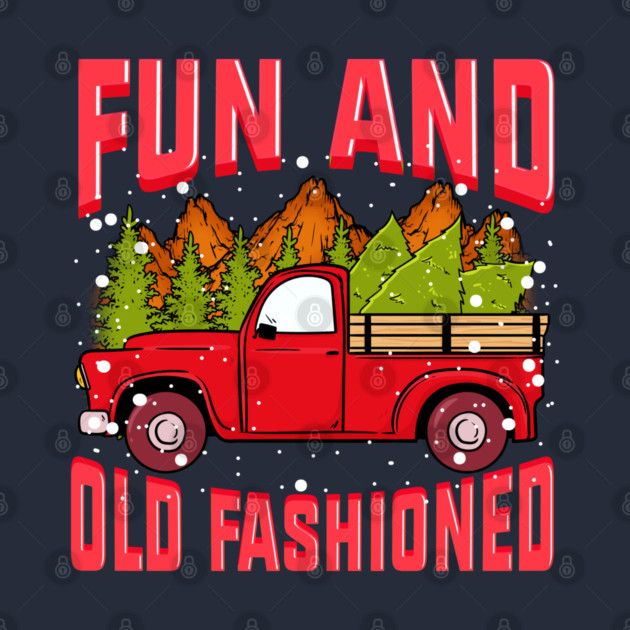 Fun Old fashioned Christmas Retro Vintage Truck Funny by creative