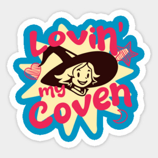 Vintage Witches Coven Lovin My Coven Funny Witchy Vibes Sticker