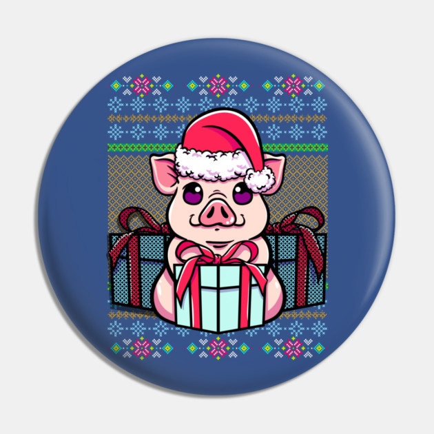 Pig Ugly Christmas Sweater Style Funny Pin by creative