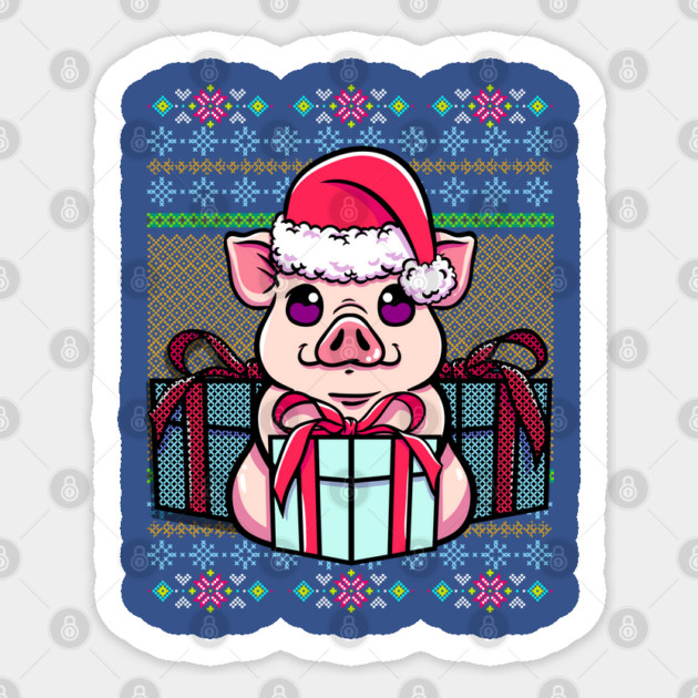 Pig Ugly Christmas Sweater Style Funny Sticker by creative