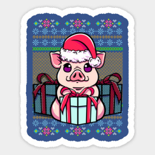 Pig Ugly Christmas Sweater Style Funny Magnet