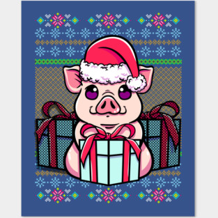 Pig Ugly Christmas Sweater Style Funny Posters and Art