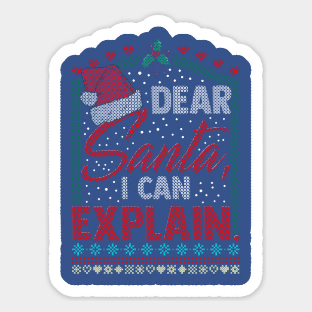 Dear Santa I can explain Ugly Christmas Sweater Magnet by creative