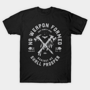 Vintage No Weapon Formed Against Me Shall Prosper Christian T-Shirt