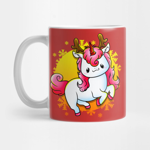 Kawaii Xmas Unicorn Funny Humor by creative