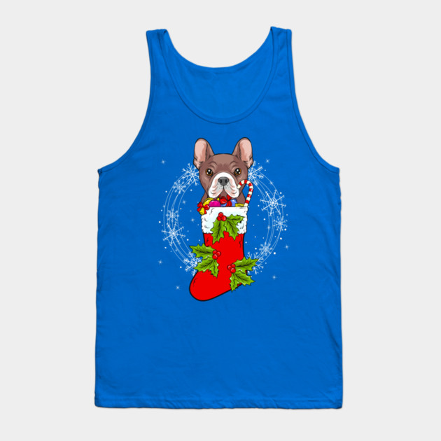 Xmas French Bulldog Stocking Stuffer Funny Tank Top by creative
