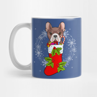 Xmas French Bulldog Stocking Stuffer Funny Mug