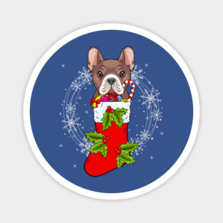 Xmas French Bulldog Stocking Stuffer Funny Magnet