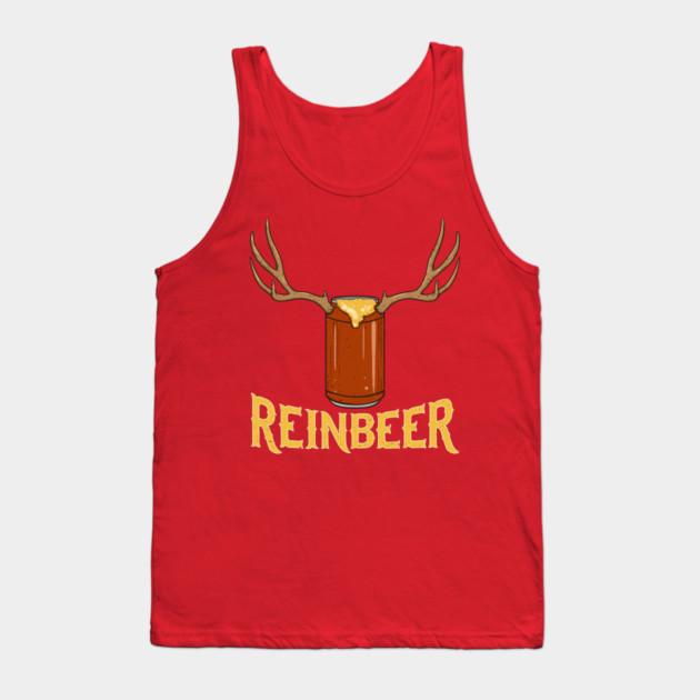 Reinbeer Reindeer Beer X-mas Beer Can Drinking Tank Top by creative