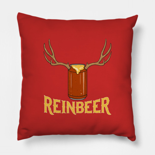 Reinbeer Reindeer Beer X-mas Beer Can Drinking Pillow by creative