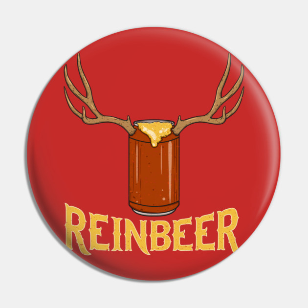 Reinbeer Reindeer Beer X-mas Beer Can Drinking Pin by creative