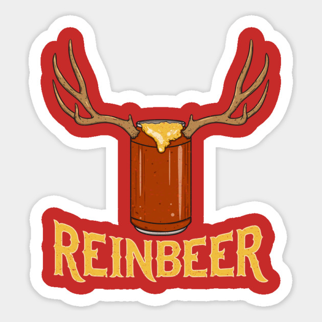 Reinbeer Reindeer Beer X-mas Beer Can Drinking Magnet by creative