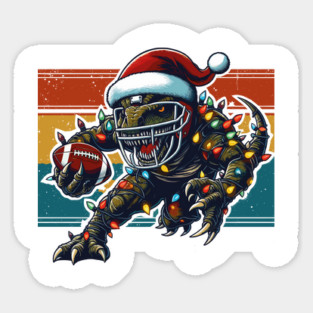 American Football T-Rex Christmas Lights Magnet