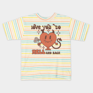 Cute Devil Heart Halloween Kids T-Shirt