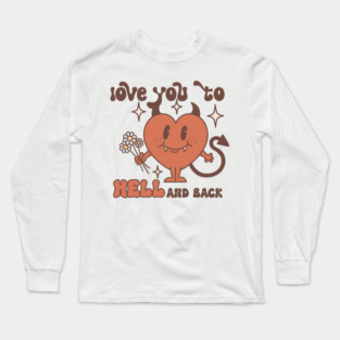 Cute Devil Heart Halloween Long Sleeve T-Shirt