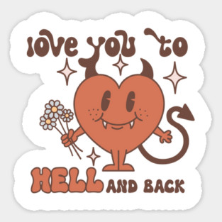 Cute Devil Heart Halloween Sticker