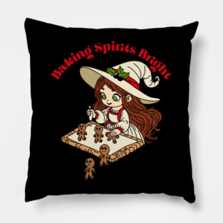 Baking Spirits Bright Witch Pillow