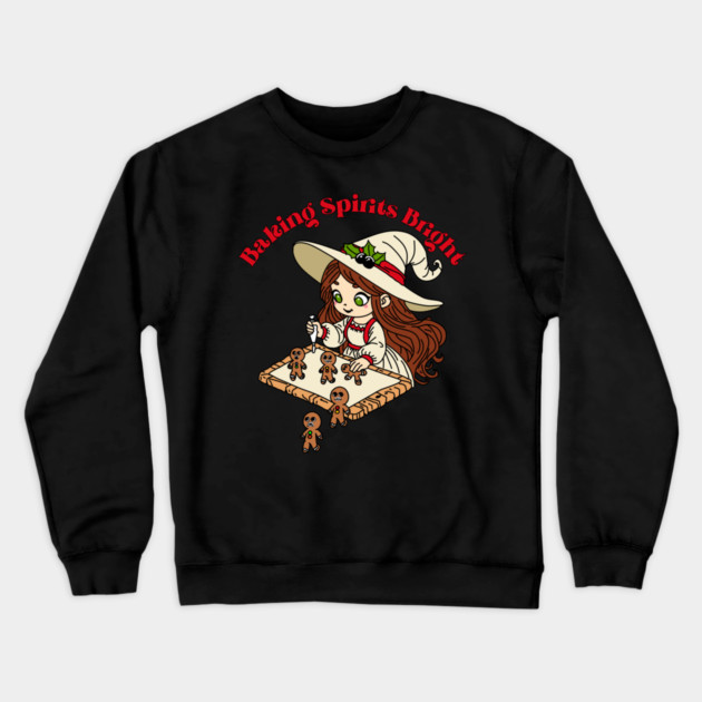 Baking Spirits Bright Witch Crewneck Sweatshirt by H. R. Sinclair