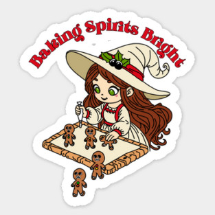 Baking Spirits Bright Witch Sticker