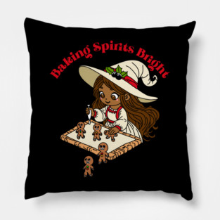 Baking Spirits Bright Witch Pillow