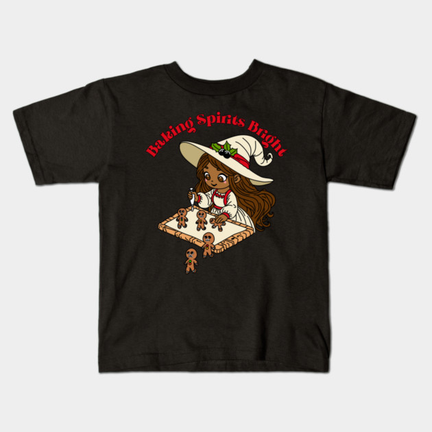 Baking Spirits Bright Witch Kids T-Shirt by H. R. Sinclair