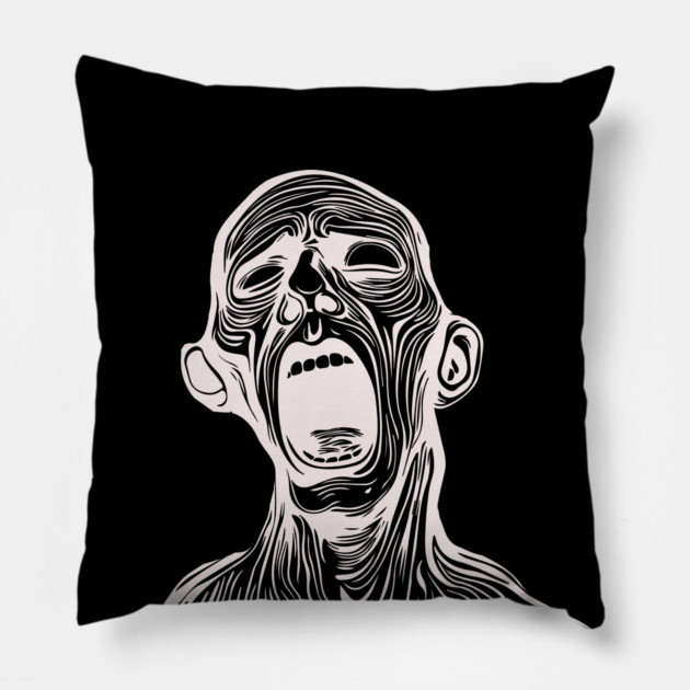 Angst - Pain of Being - Existential Crisis Pillow by TuncGK