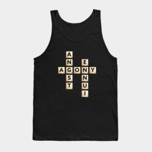 Agony Word Puzzle - Playful & Sad Tank Top