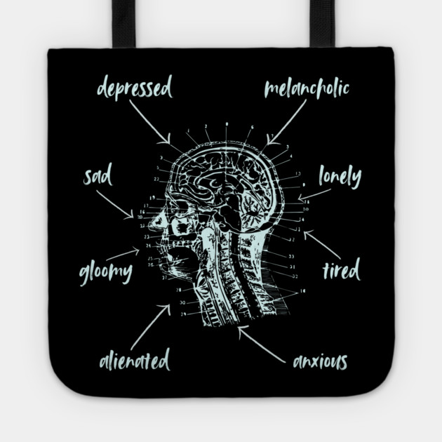 Anatomy of Depression - Playful & Sarcastic Tote by TuncGK