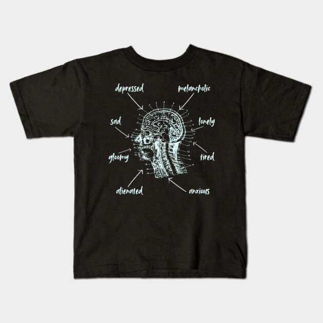 Anatomy of Depression - Playful & Sarcastic Kids T-Shirt by TuncGK