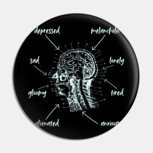 Anatomy of Depression - Playful & Sarcastic Pin