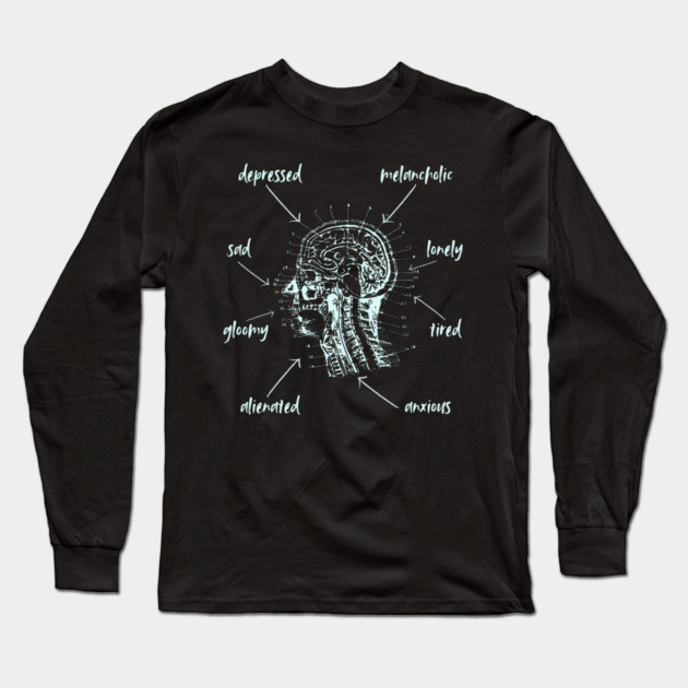 Anatomy of Depression - Playful & Sarcastic Long Sleeve T-Shirt by TuncGK