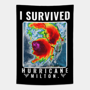 I Survived Hurricane Milton Tapestry