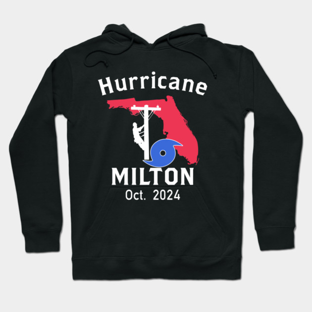 Hurricane Milton Lineman Oct 2024 Hoodie by Bousni Studio