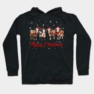 Mooey Christmas, Funny Christmas Cow, Cow Lover, Farm Christmas Hoodie