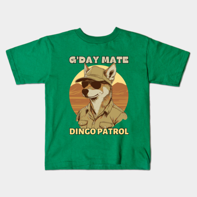 A Very Friendly Dingo Patrol Officer - G'day Mate Kids T-Shirt by TuncGK