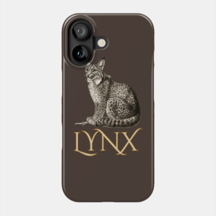 Wild Lynx - 19th Century Zoological Drawing Style Phone Case